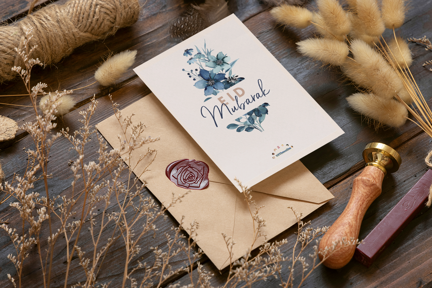 Set Mond - Eid-Grußkarte mit Umschlag