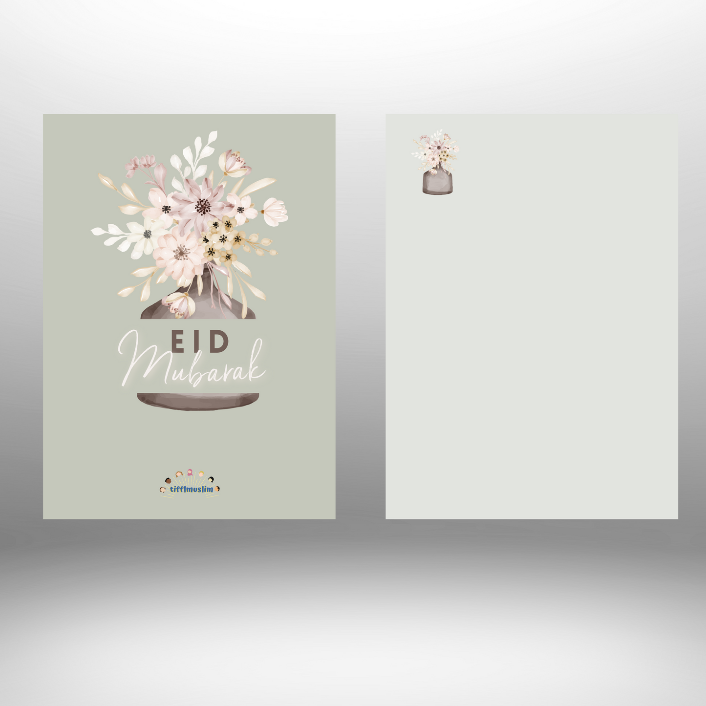 Set Floral - Eid-Grußkarte mit Umschlag