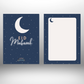 Set Mond - Eid-Grußkarte mit Umschlag