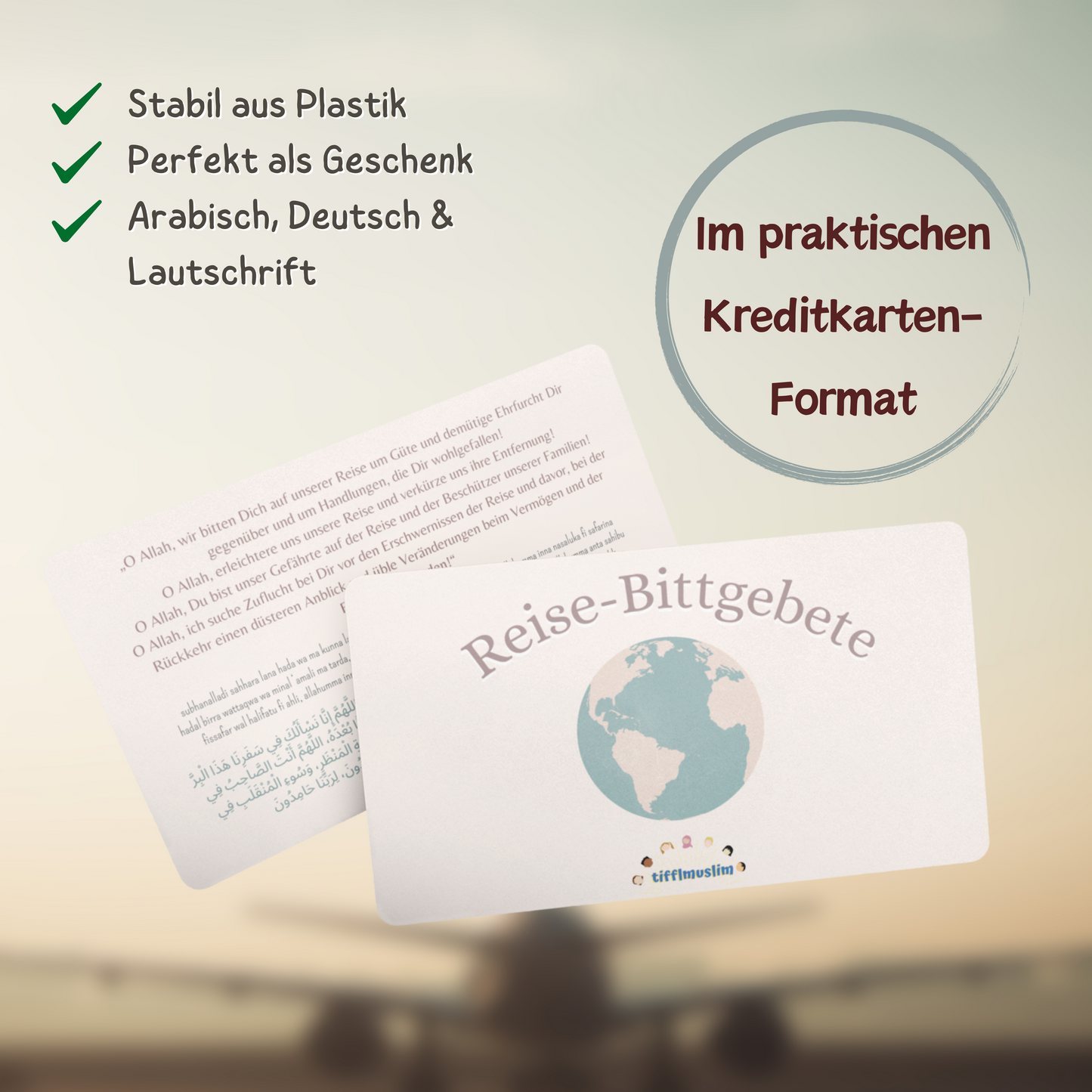 Reise Dua-Karte in Kreditkartenformat