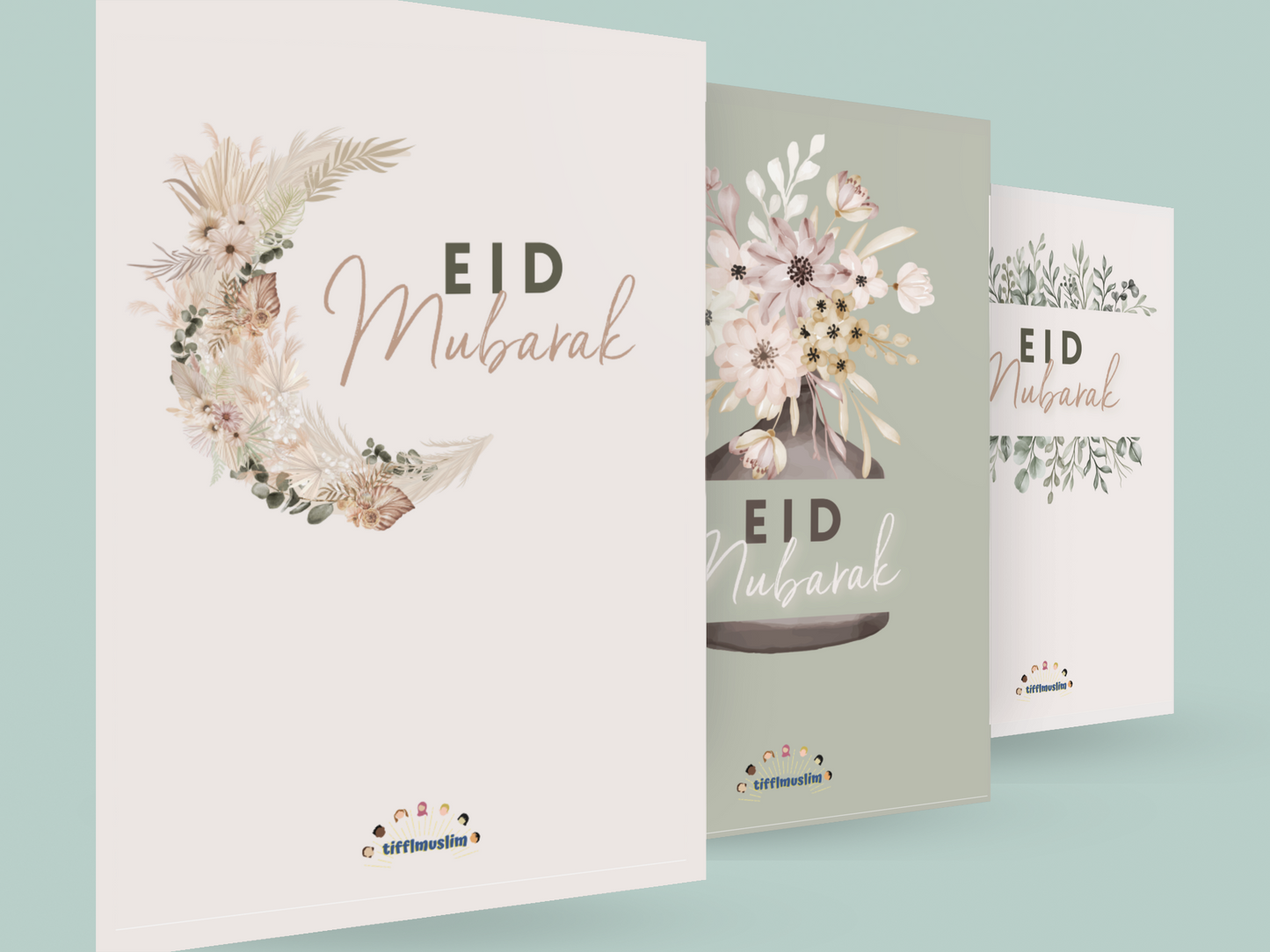 Set Floral - Eid-Grußkarte mit Umschlag