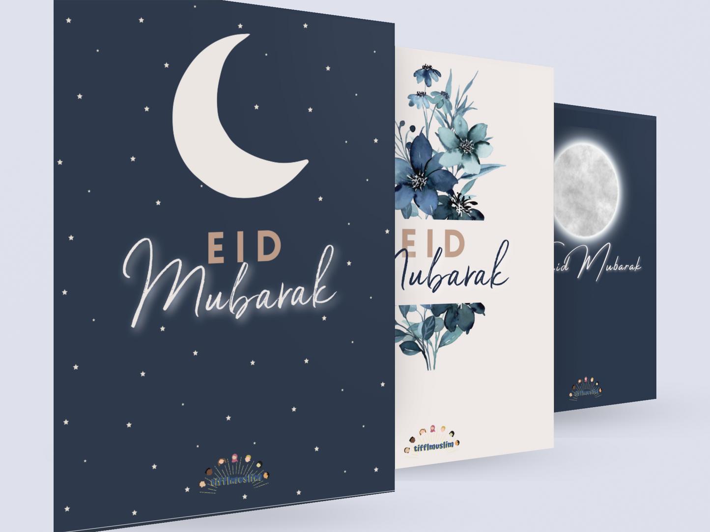 Set Mond - Eid-Grußkarte mit Umschlag