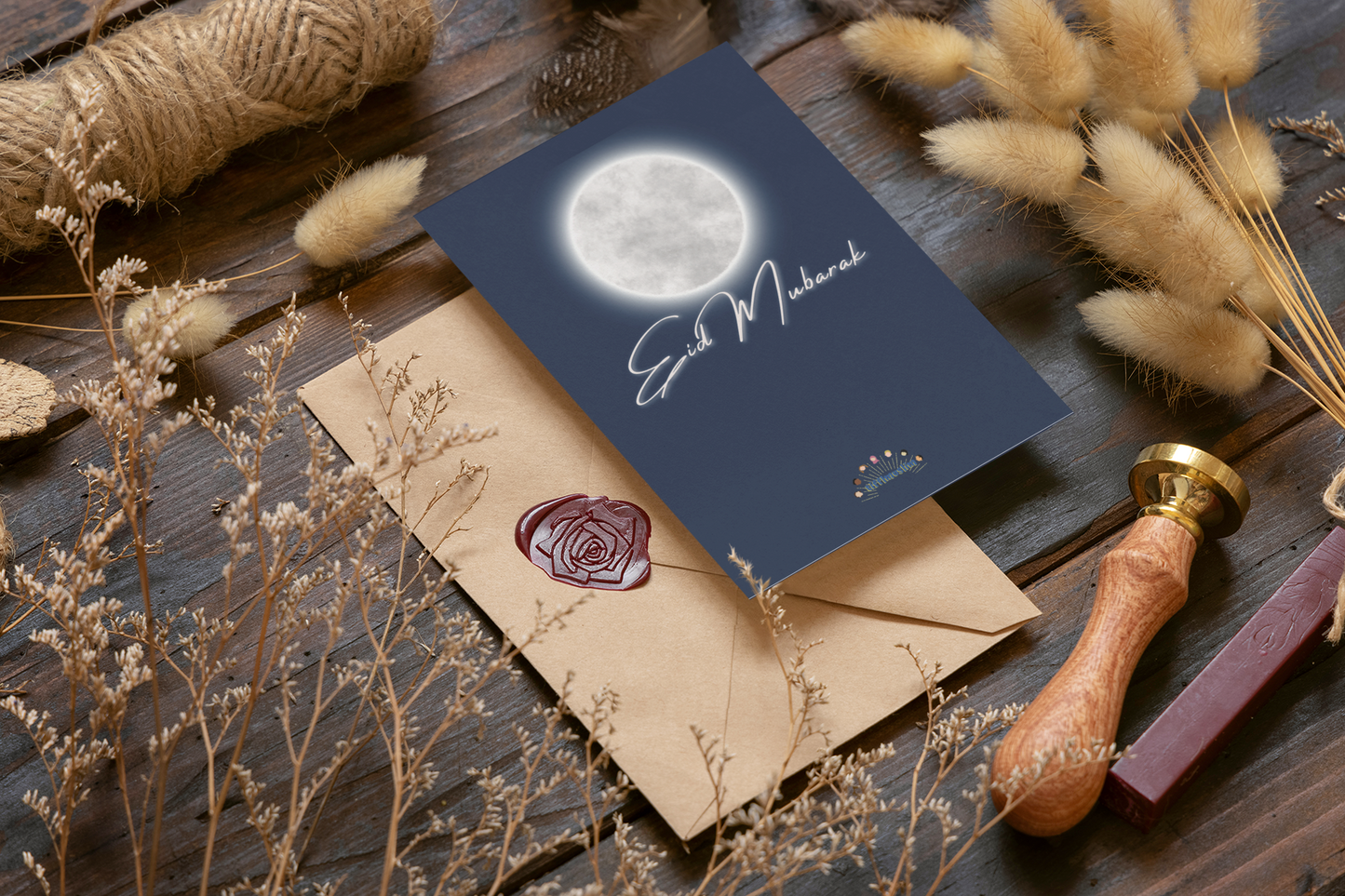 Set Mond - Eid-Grußkarte mit Umschlag